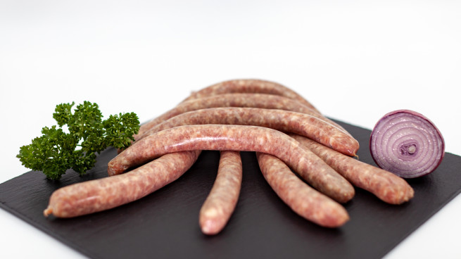 Chipolata nature fait maison au porc fermier Label Rouge Tradition Sarthoise