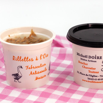 Rillettes d'oie et de Porc fermier de la Sarthe label rouge Tradition Sarthoise