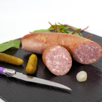 Saucisson à l'ail au porc fermier Label Rouge Tradition Sarthoise