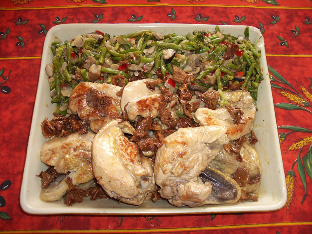 Suprême de pintade sauce forestière