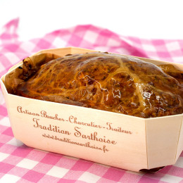 Terrine de pâté campagnard aux Jasnières de porc fermier Label Rouge Tradition Sarthoise