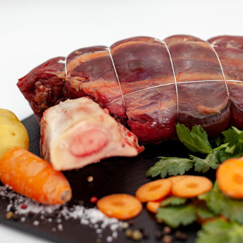 Viande de boeuf jarret pot au feu blonde d'Aquitaine Label Rouge Tradition Sarthoise