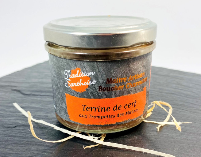 Terrine de cerf origine France à base de porc fermier Tradition Sarthoise