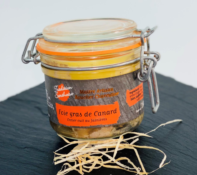 terrine de foie gras de canard origine france artisanal tradition sarthoise