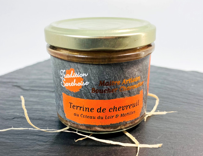 terrine de chevreuil origine france a base de porc fermier label rouge tradition sarthoise