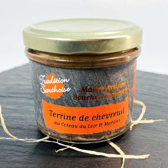 terrine de chevreuil origine france a base de porc fermier label rouge tradition sarthoise