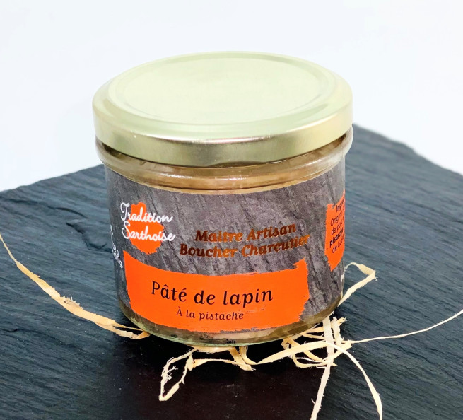Terrine de pâté de lapin origine France artisanale Tradition Sarthoise