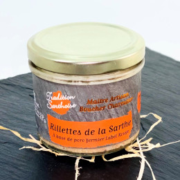 Terrine de rillettes de Sarthe de porc fermier Label Rouge Tradition Sarthoise