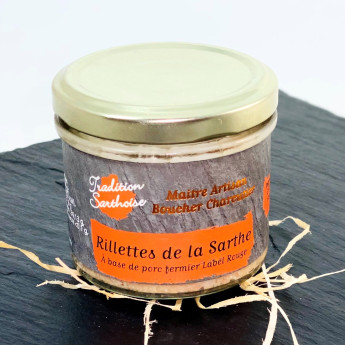 Terrine de rillettes de Sarthe de porc fermier Label Rouge Tradition Sarthoise