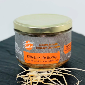 Terrine rillettes de bœuf fermier Label Rouge Tradition Sarthoise