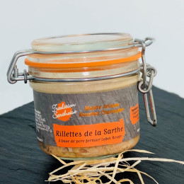 Terrine de rillettes de la Sarthe viande de porc origine France Label Rouge Tradition Sarthoise