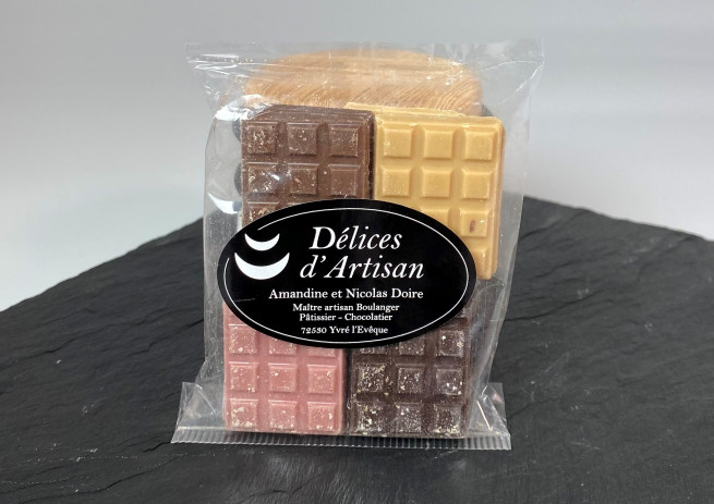 Mini tablette de chocolat artisanal Tradition Sarthoise